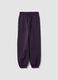 Purple cotton-blend jogger trousers with elasticated waist, regular fit_0