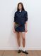 Blue cropped pure cotton denim jacket, regular fit_2