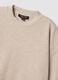 Beige viscose-blend crew-neck jumper, regular fit_1