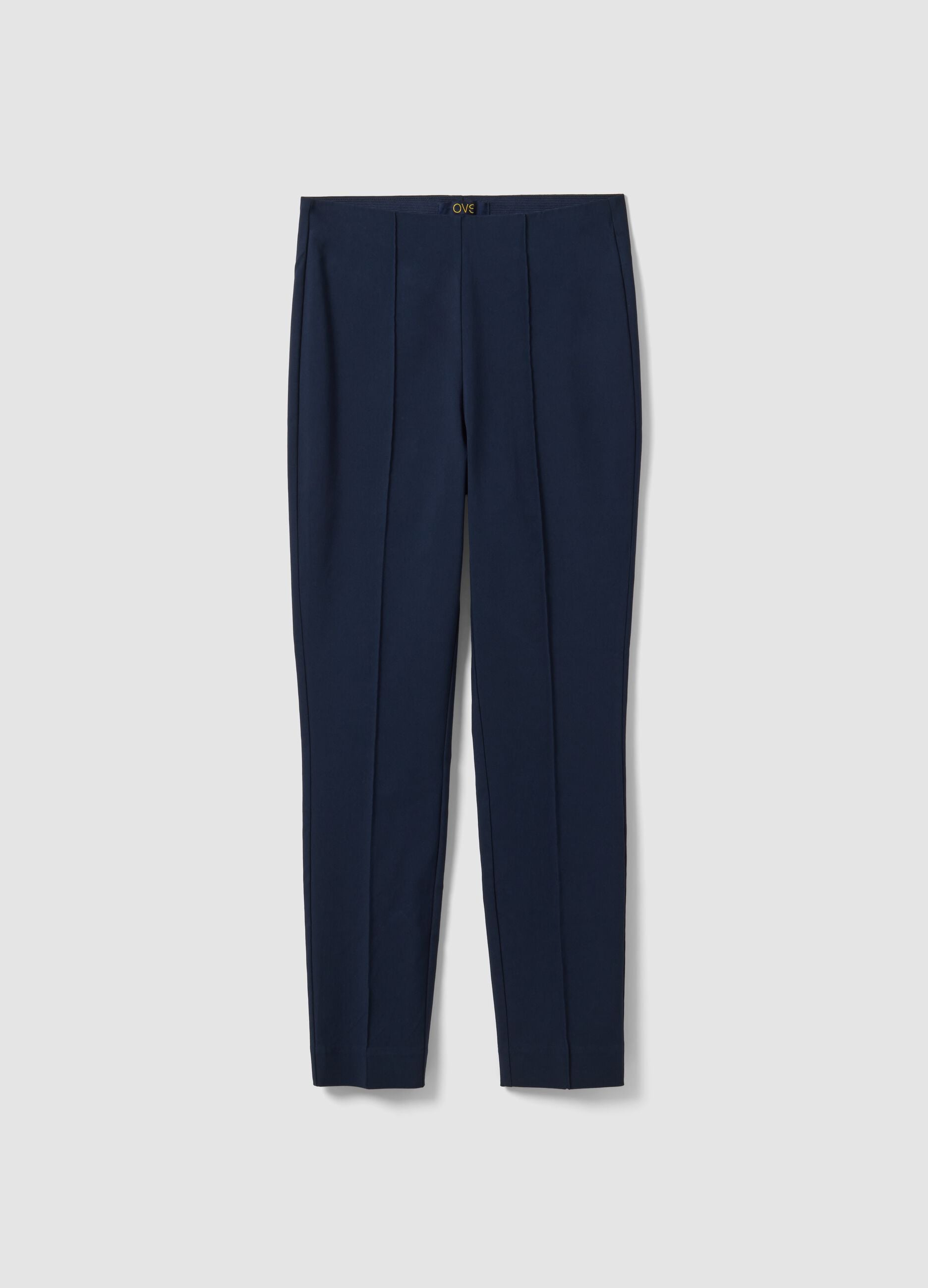 Blue slim-fit stretch viscose leggings