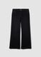 Black cotton and stretch viscose denim jeans with bootcut fit_4