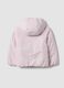Ultralight reversible padded pink hooded jacket for girls_2