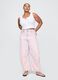 Pink denim trousers with regular fit_4