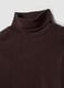 Brown ribbed stretch-cotton crew-neck T-shirt, regular fit_1