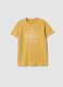 Yellow pure cotton short-sleeve T-shirt_3