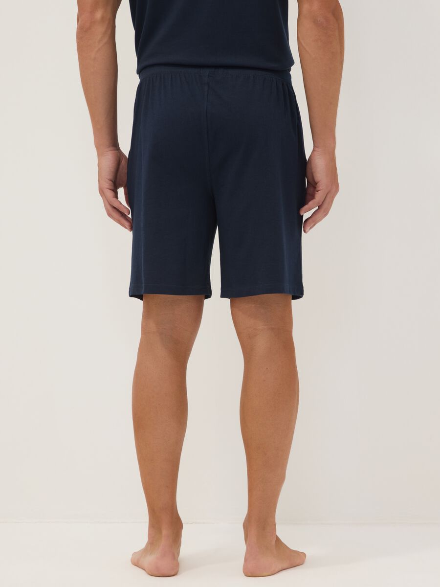Blue organic cotton pyjama shorts_2