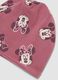 Pink stretchy organic cotton Minnie print hat for girls_2
