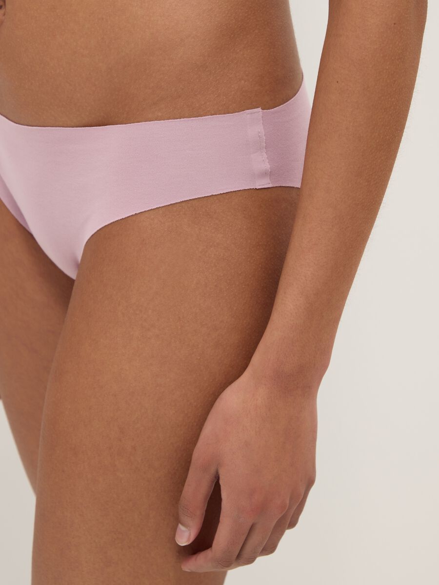 Pink Stretch Cotton Briefs Regular Fit_3
