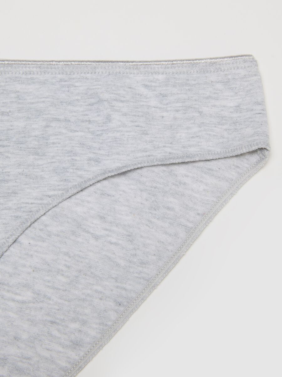 Girls' Grey Stretch Cotton Briefs with Regular Fit_3