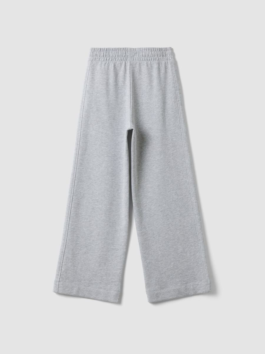 Pantaloni grigi culotte in puro cotone organico per ragazza_1
