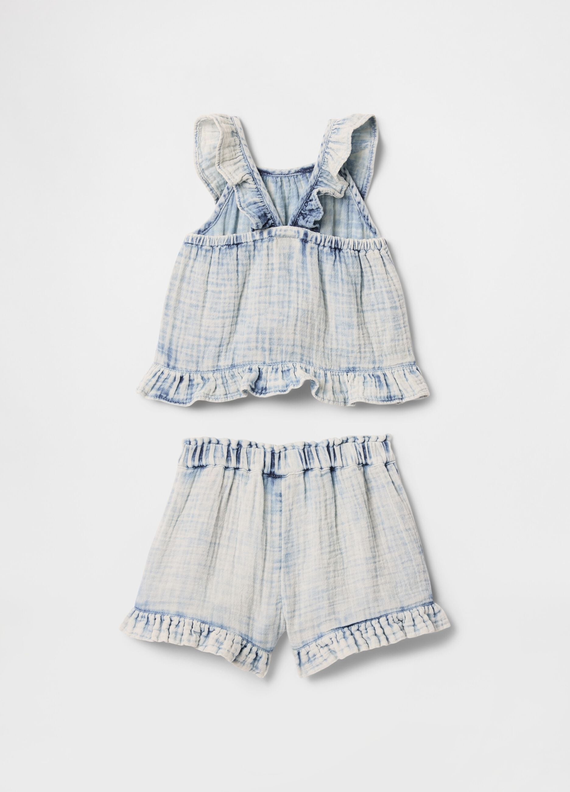 Summer Set with Ruffled Top and Shorts