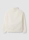 White cotton-blend fleece sweatshirt, regular fit_2