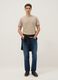 Beige short-sleeve t-shirt in pure Italian cotton_1