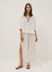 White pure cotton beach trousers_0