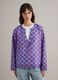 Multicolour Lyocell blend shirt, regular fit, deep V_0