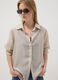 Beige striped lyocell-blend shirt_0