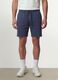 Grey cotton-blend shorts with elasticated waist, regular fit_1