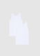 Pack of two white children's vests in pure cotton regular fit_1