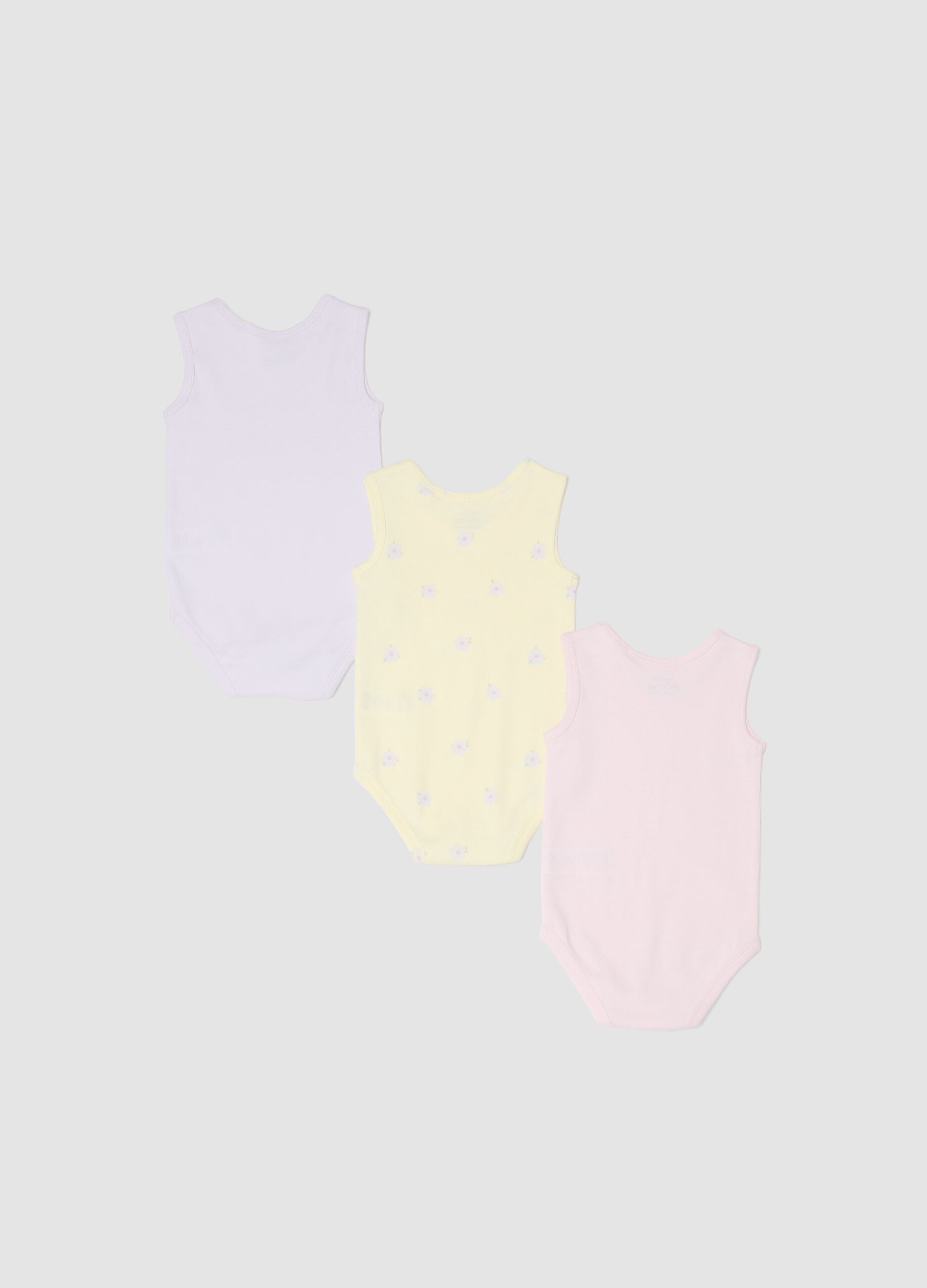 Newborn Multicolour Pure Cotton Bodysuit Tripack
