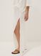 White pure cotton beach trousers_3