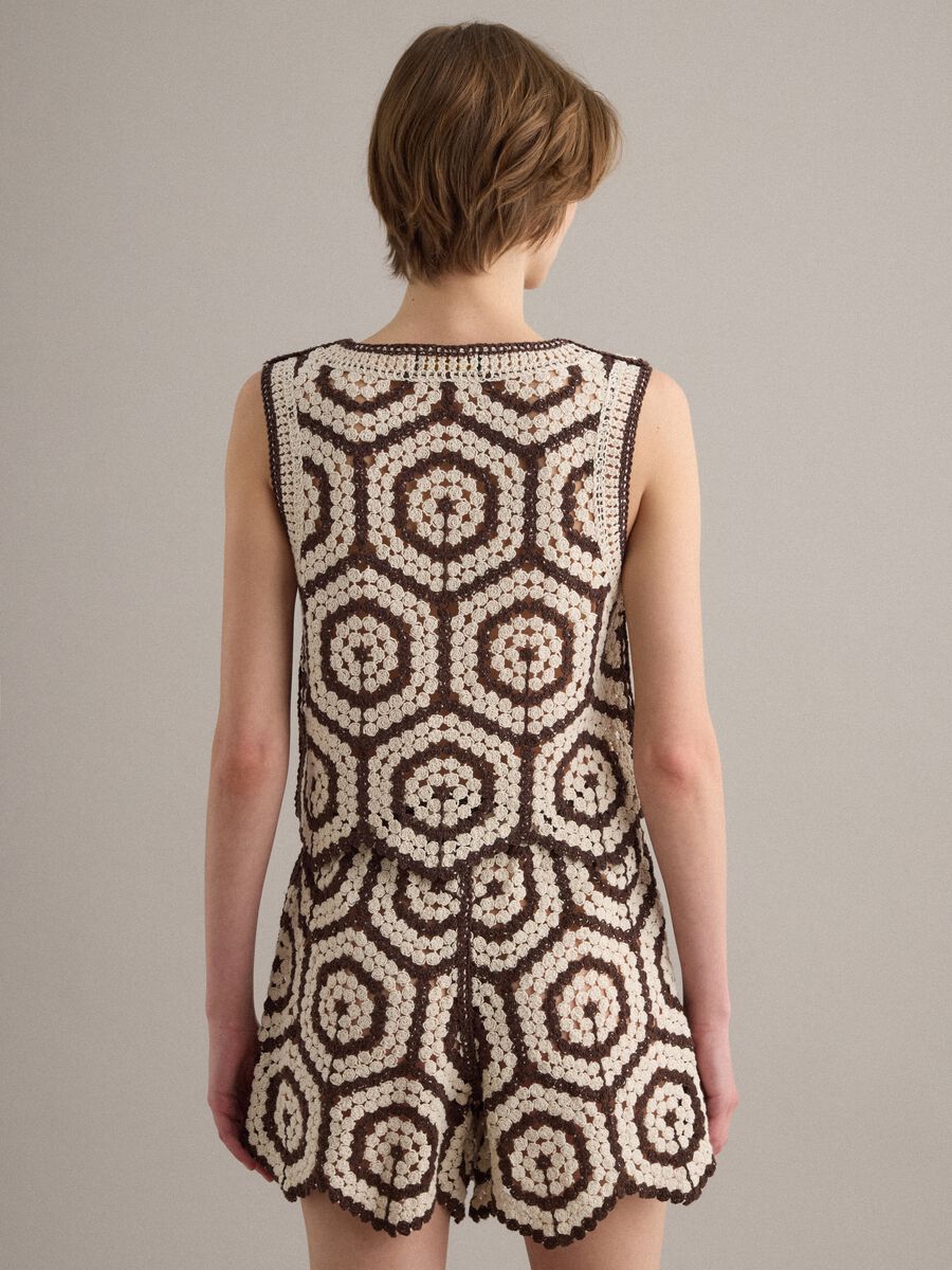 Top multicolor in crochet di misto cotone regular fit_3