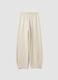 White cotton-blend barrel-fit joggers_2