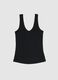 Black tank top deep V regular fit_4