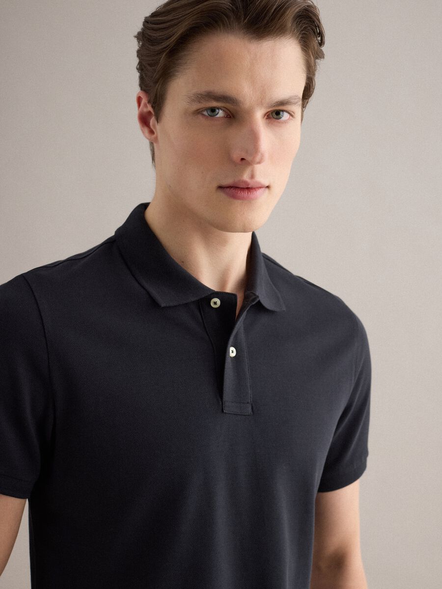 Black Supima Cotton Polo Shirt, Regular Fit_3