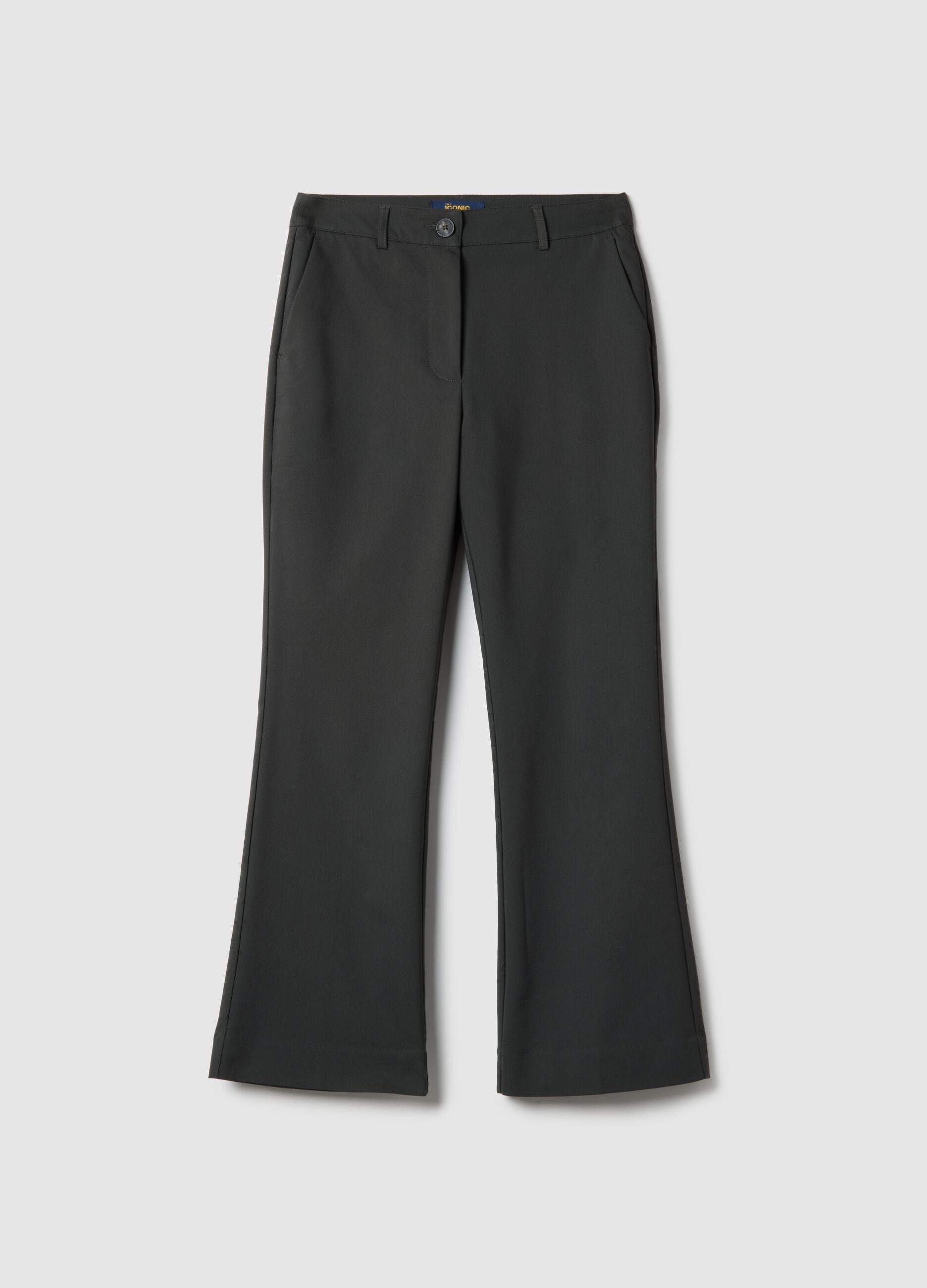 Stretch Grey Trousers Regular Fit
