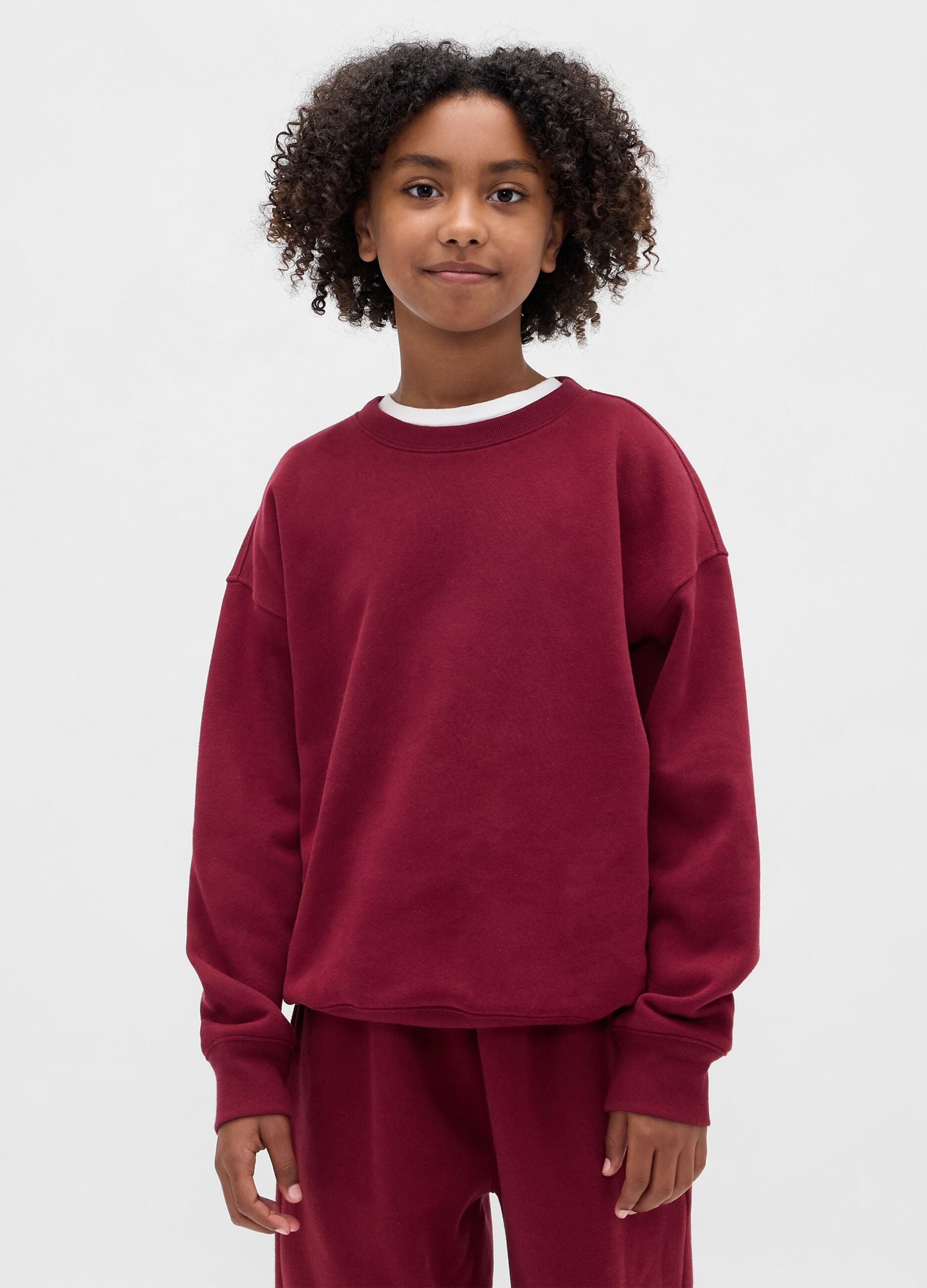 Red crewneck sweatshirt