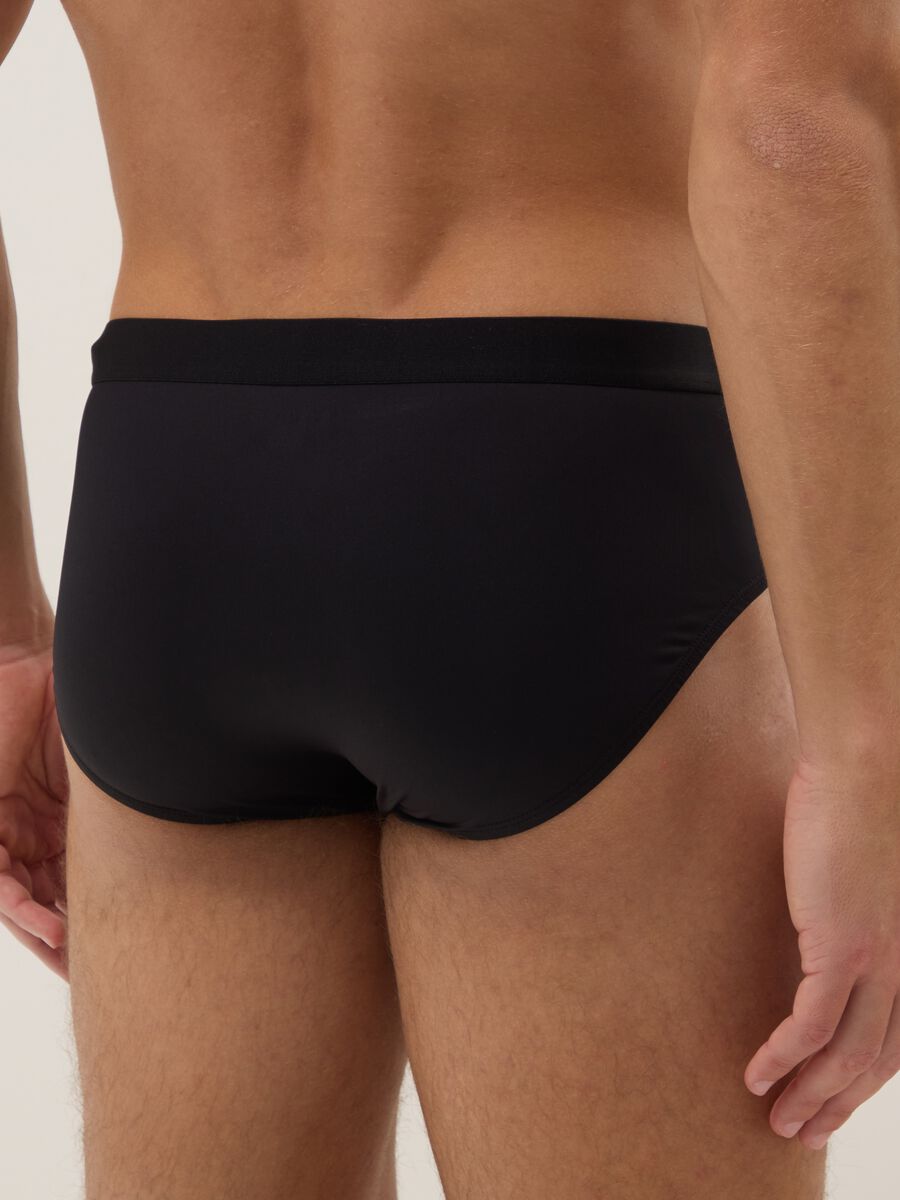 Tripack slip in tessuto elasticizzato nero_2