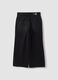 Black wide-leg denim jeans in pure cotton_2