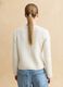 White pure cotton regular fit cardigan with buttons and pockets_2