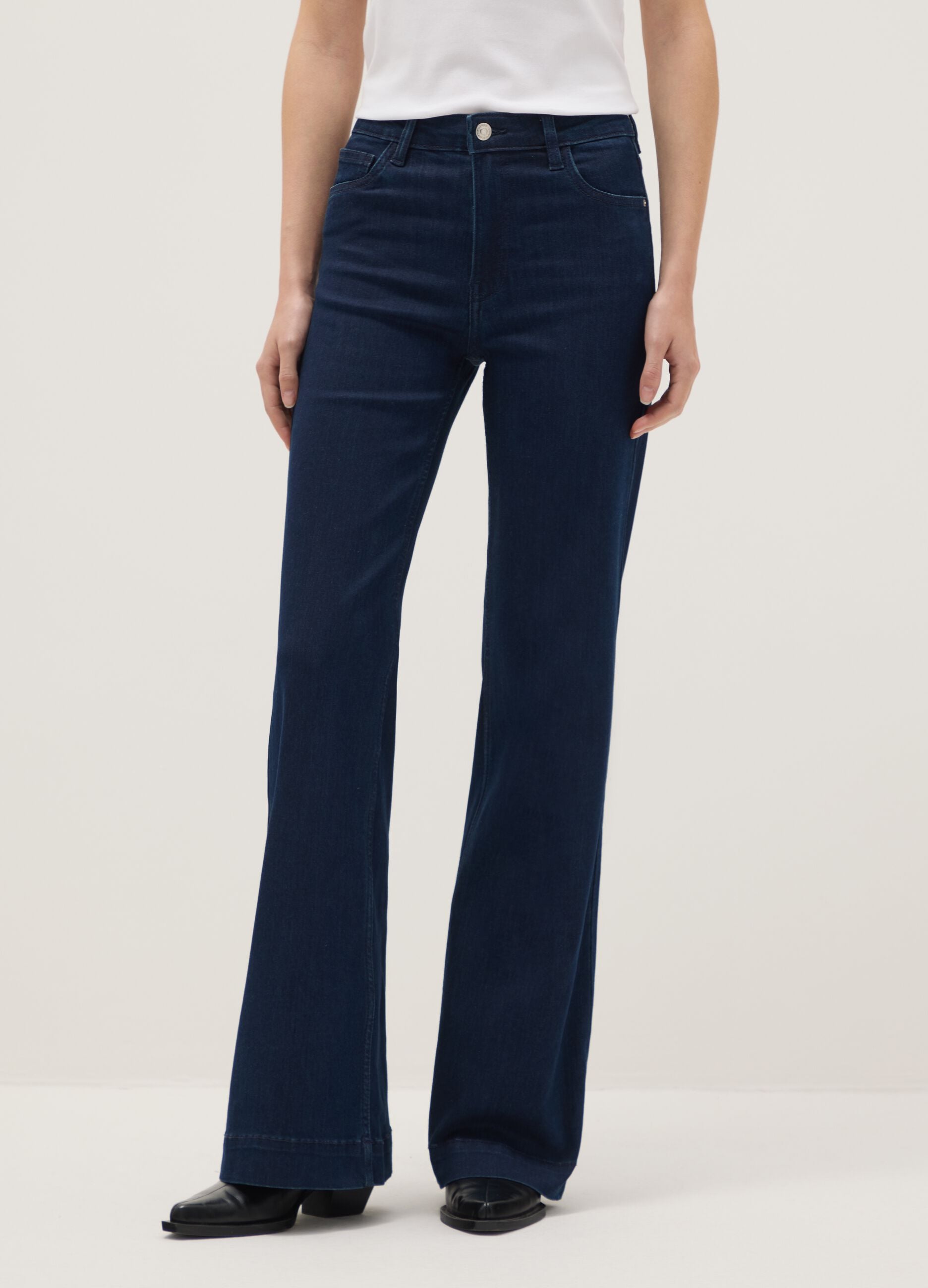 Blue Denim Bootcut Jeans