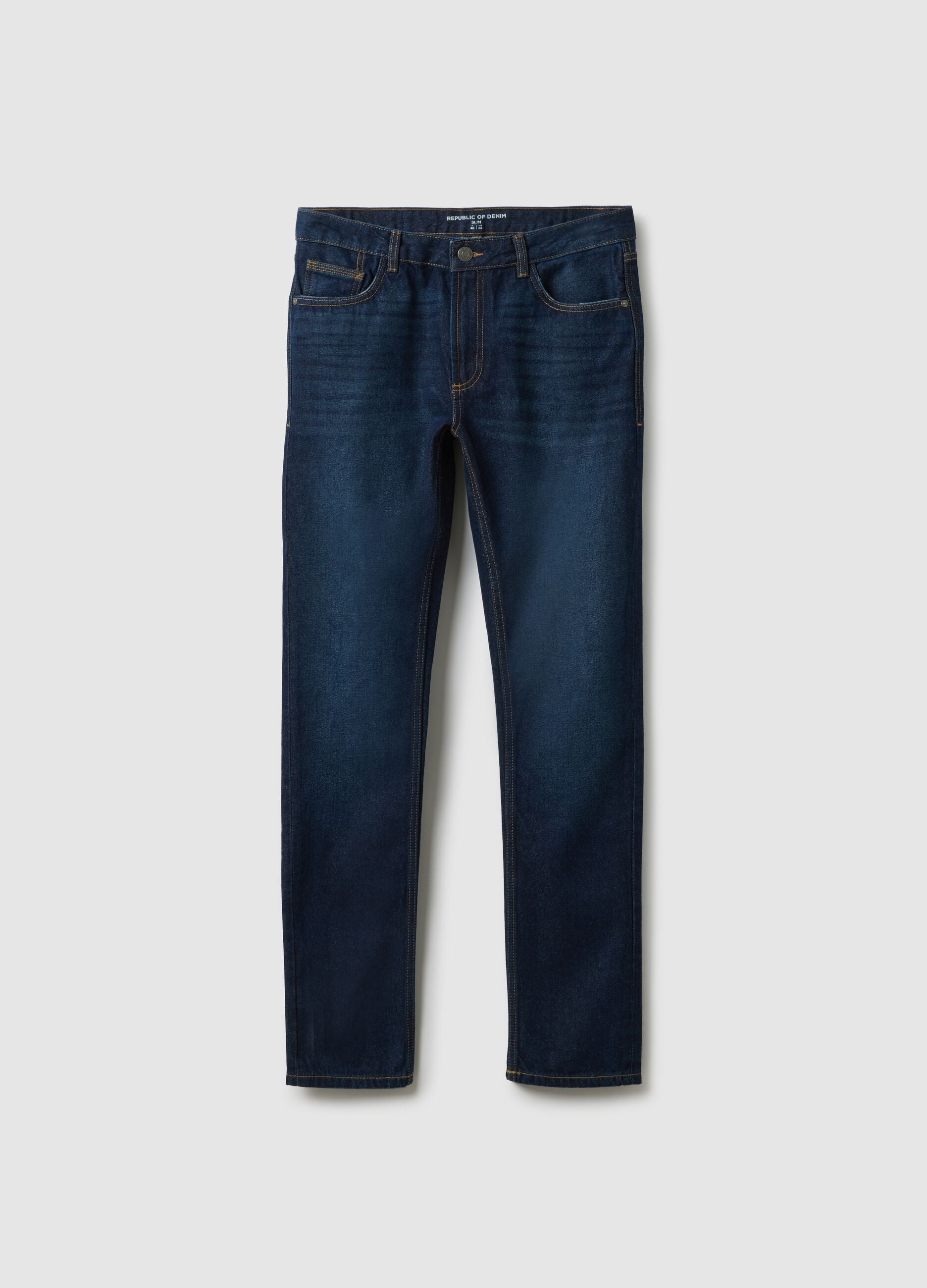Slim Fit Blue Pure Cotton Jeans