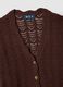 Brown pure cotton cardigan regular fit with lace pattern_5