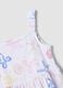 White pure cotton girls&rsquo; dress, regular fit, with seaside prints_2