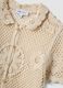 Beige cotton-blend regular-fit shirt with knitted detailing_5