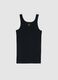 Black pure cotton tank top, regular fit_4