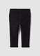 Black skinny-fit stretch cotton jeggings for baby girls_1