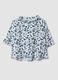 White floral stretch cotton blouse_4