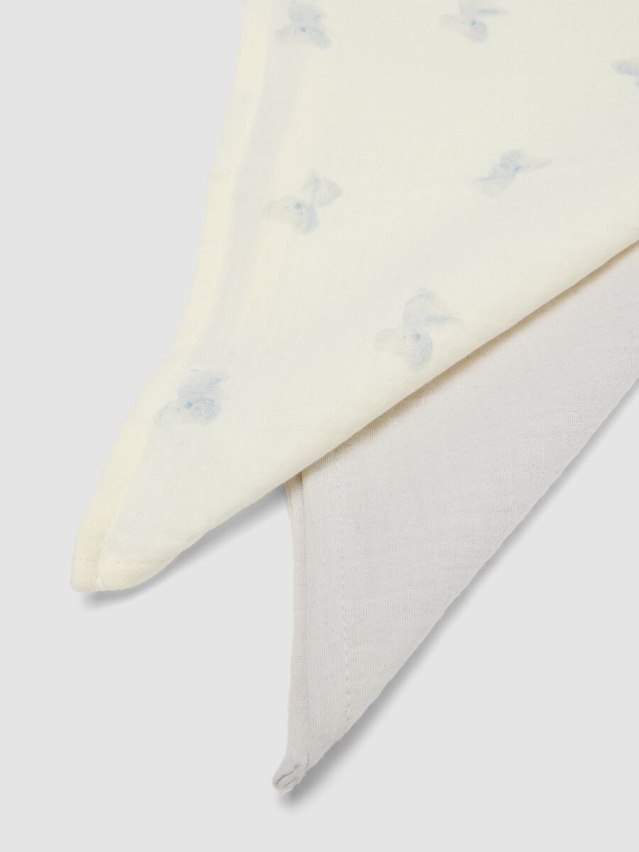 Two-pack of grey and white pure cotton muslin cloths for newborns_2