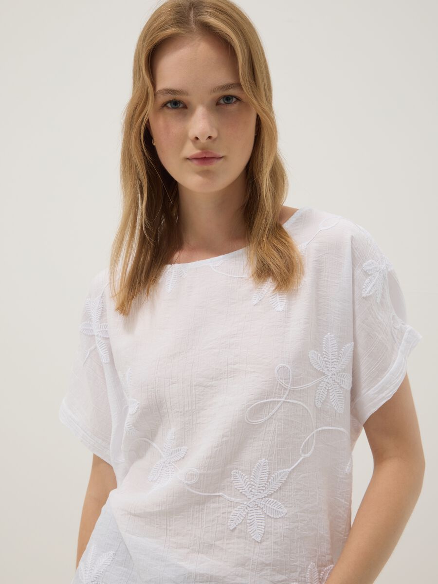 White viscose-blend blouse_1
