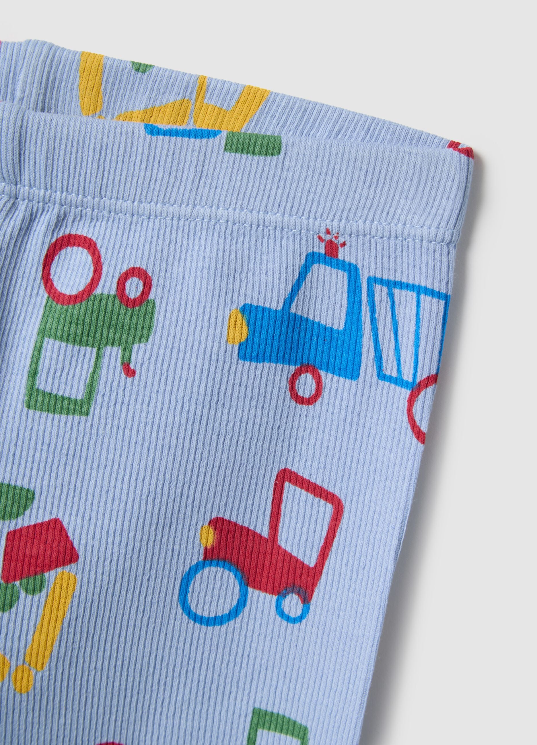 Multicoloured regular fit baby pyjamas in cotton blend with print
