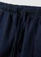 Blue cotton-blend denim shorts, regular fit with frayed hem_5