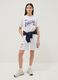 White pure cotton shorts with elasticated waist_0