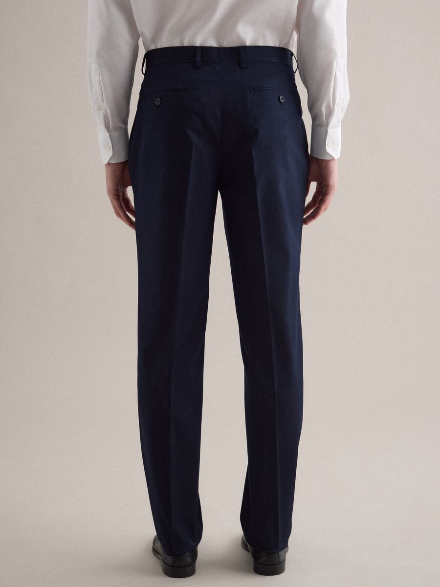 Classic Blue Regular Fit Trousers_3