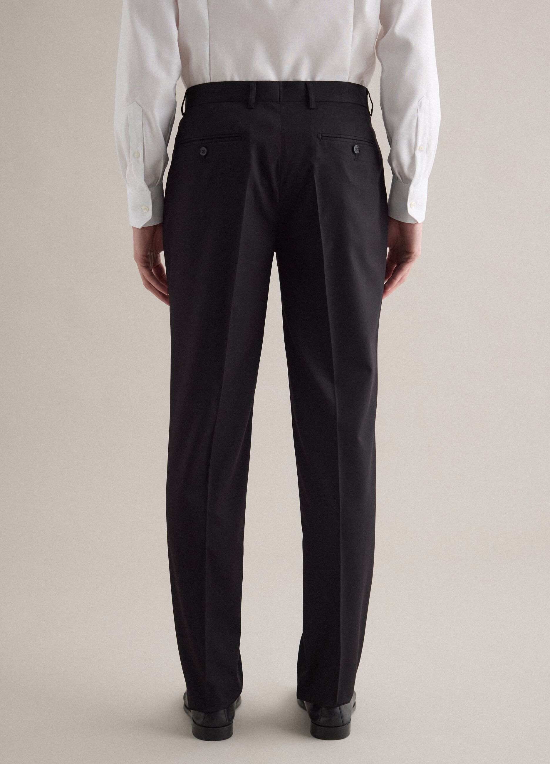 Classic Black Regular Fit Trousers