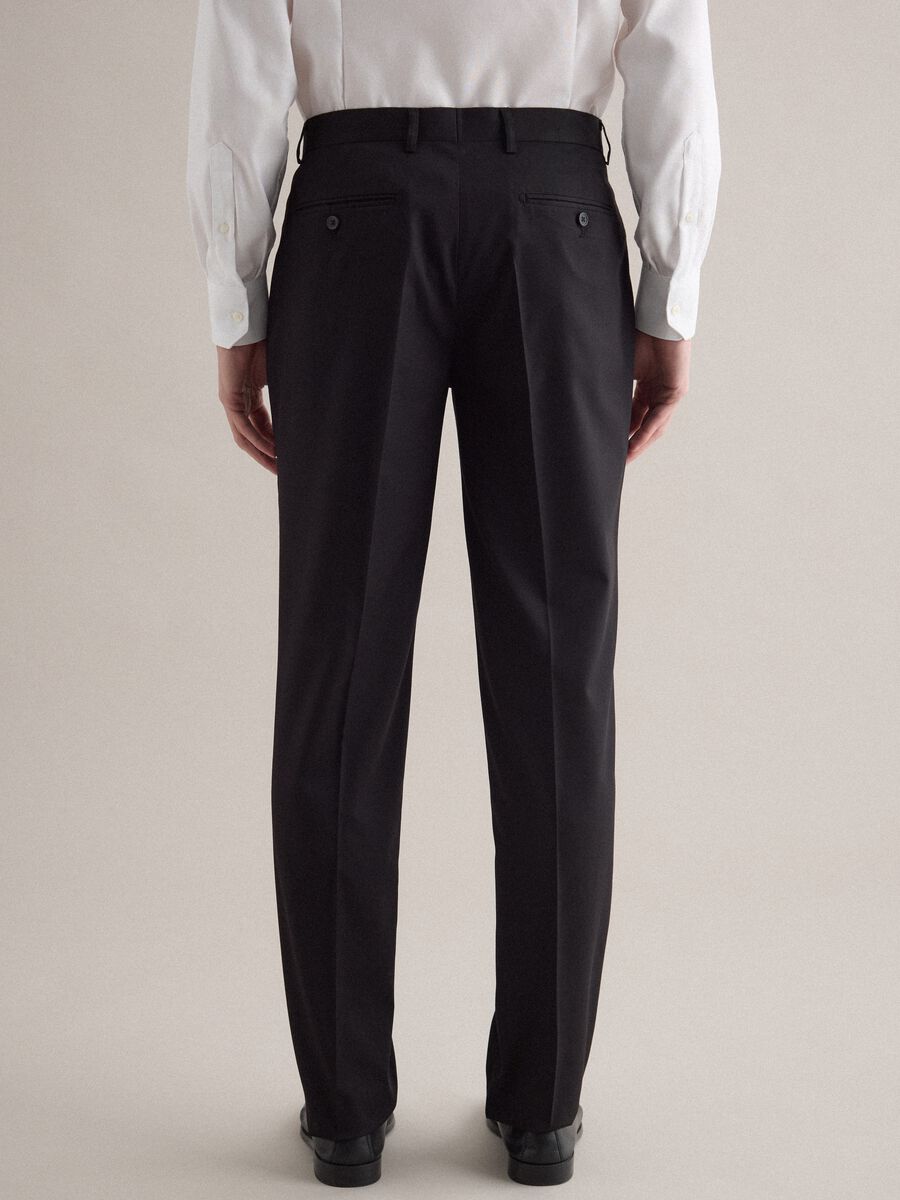 Pantaloni classici neri regular fit_2