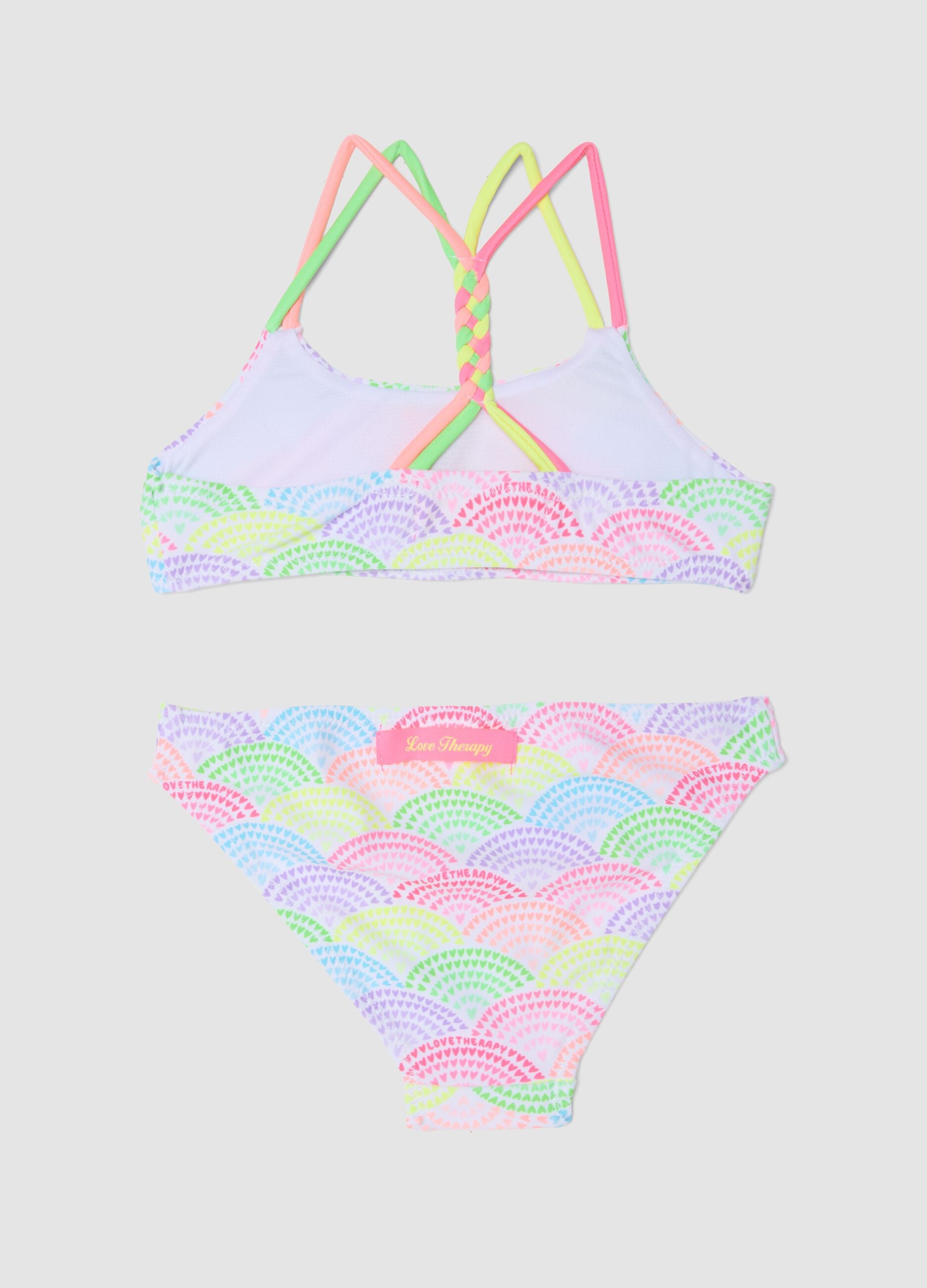 Multicolour Stretch Fabric Bikini
